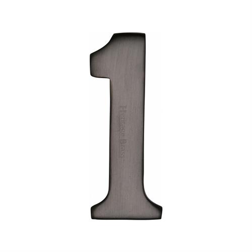 Heritage Brass C1568 1-MB Numeral 1 Self Adhesive 51mm (2) Matt Bronze finish