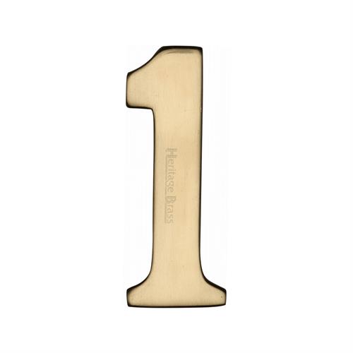 Heritage Brass C1568 1-PB Numeral 1 Self Adhesive 51mm (2) Polished Brass finish