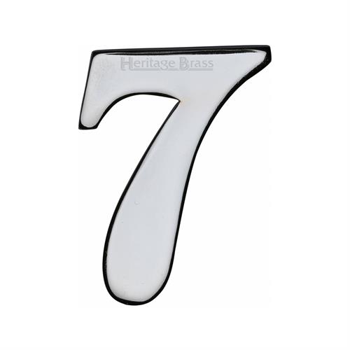 Heritage Brass C1568 7-PC Numeral 7 Self Adhesive 51mm (2) Polished Chrome finish