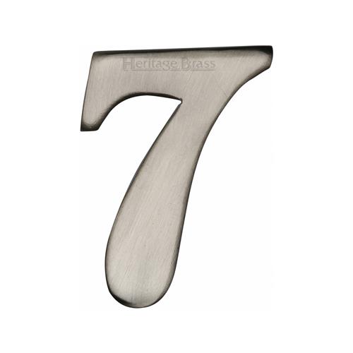 Heritage Brass C1568 7-SN Numeral 7 Self Adhesive 51mm (2) Satin Nickel finish