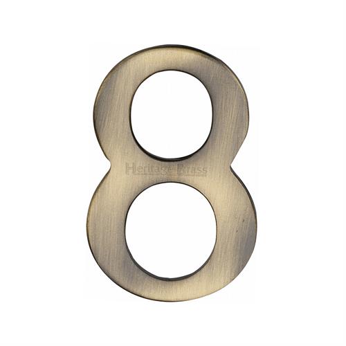 Heritage Brass C1568 8-AT Numeral 8 Self Adhesive 51mm (2) Antique finish
