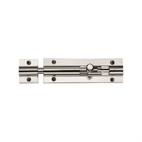 Heritage Brass C1582 4-PNF Door Bolt Straight 4 x 1.25 Polished Nickel finish