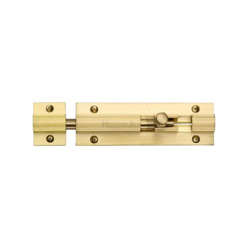 Heritage Brass C1582 4-SB Door Bolt Straight 4 x 1.25 Satin Brass finish