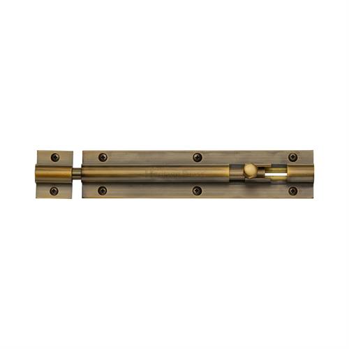 Heritage Brass C1582 6-AT Door Bolt Straight 6 x 1.25 Antique finish