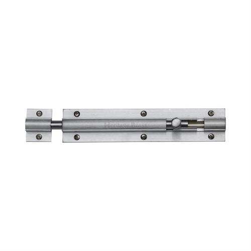Heritage Brass C1582 6-SC Door Bolt Straight 6 x 1.25 Satin Chrome finish