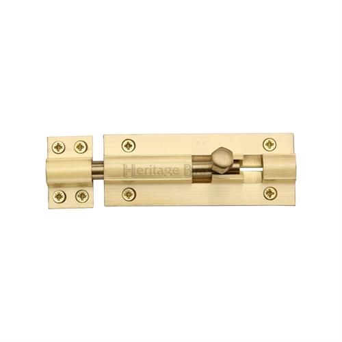 Heritage Brass C1584 4-SB Door Bolt Straight 4 x 1.5 Satin Brass finish