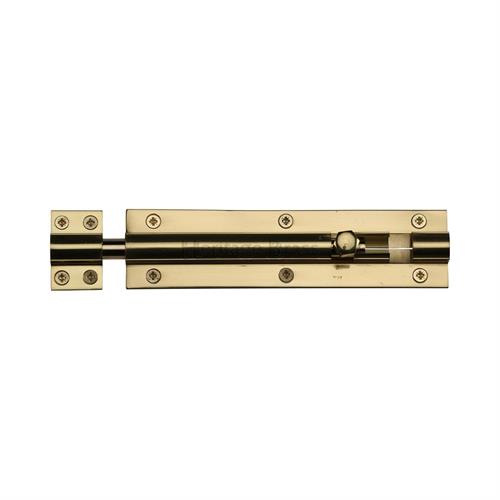Heritage Brass C1584 6-PB Door Bolt Straight 6 x 1.5 Polished Brass finish
