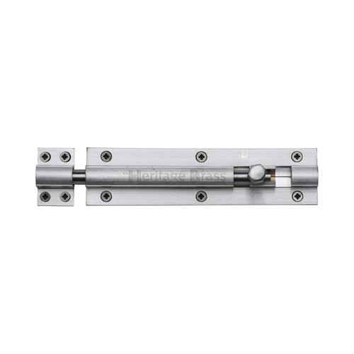Heritage Brass C1584 6-SC Door Bolt Straight 6 x 1.5 Satin Chrome finish