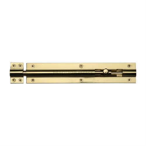 Heritage Brass C1584 8-PB Door Bolt Straight 8 x 1.5 Polished Brass finish