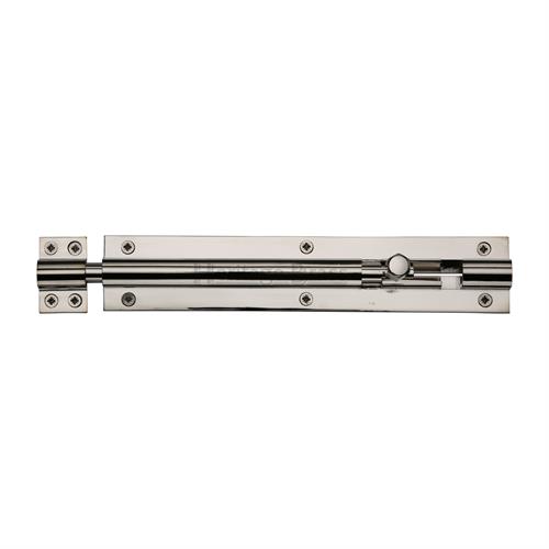 Heritage Brass C1584 8-PNF Door Bolt Straight 8 x 1.5 Polished Nickel finish