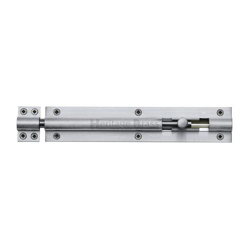 Heritage Brass C1584 8-SC Door Bolt Straight 8 x 1.5 Satin Chrome finish