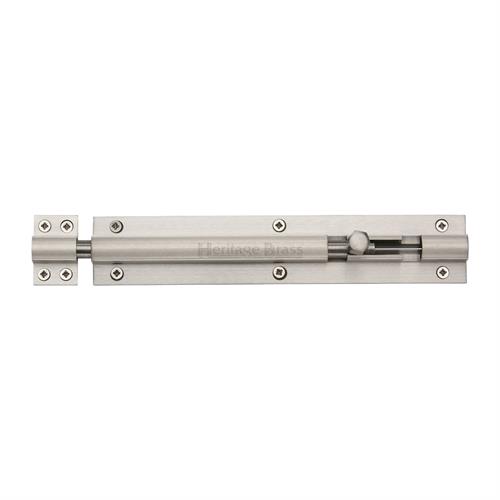 Heritage Brass C1584 8-SN Door Bolt Straight 8 x 1.5 Satin Nickel Finish