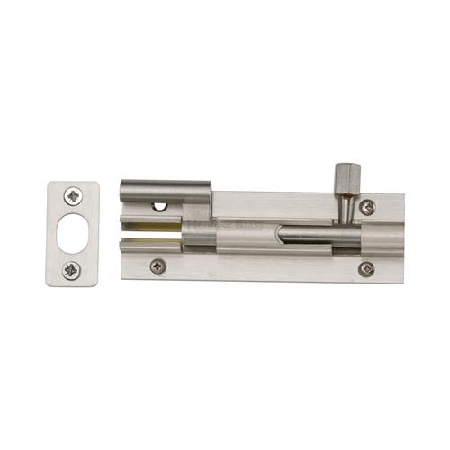 Heritage Brass C1592 4-SN Door Bolt Necked 4 x 1.25 Satin Nickel finish