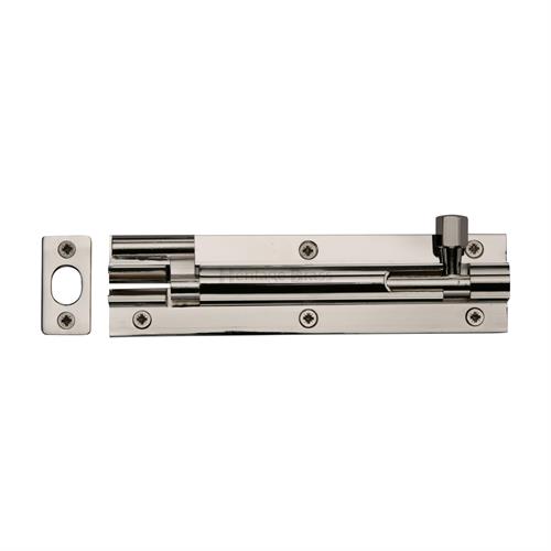 Heritage Brass C1592 6-PNF Door Bolt Necked 6 x 1.25 Polished Nickel finish