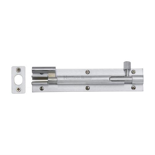 Heritage Brass C1592 6-SC Door Bolt Necked 6 x 1.25 Satin Chrome finish