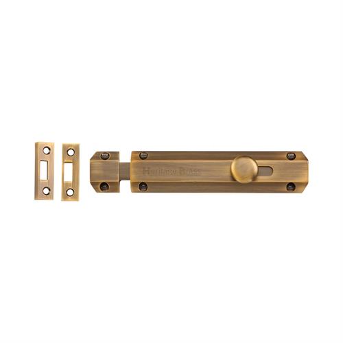 Heritage Brass C1685 6-AT Door Bolt Flat 6 Antique finish