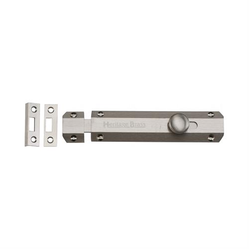 Heritage Brass C1685 6-SN Door Bolt Flat 6 Satin Nickel finish