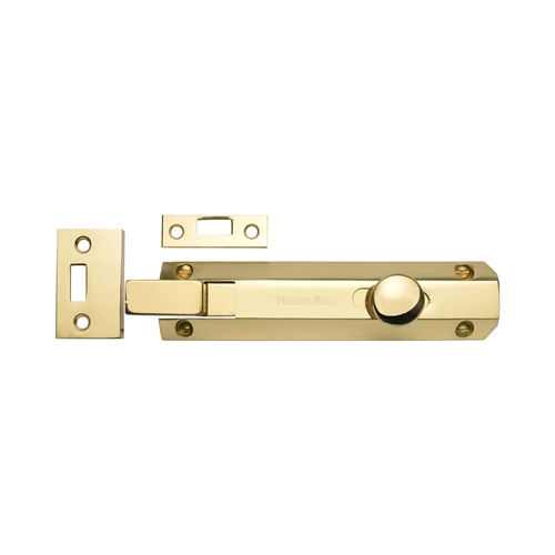 Heritage Brass C1694 6-PB Door Bolt Necked Flat 6 Polished Brass finish