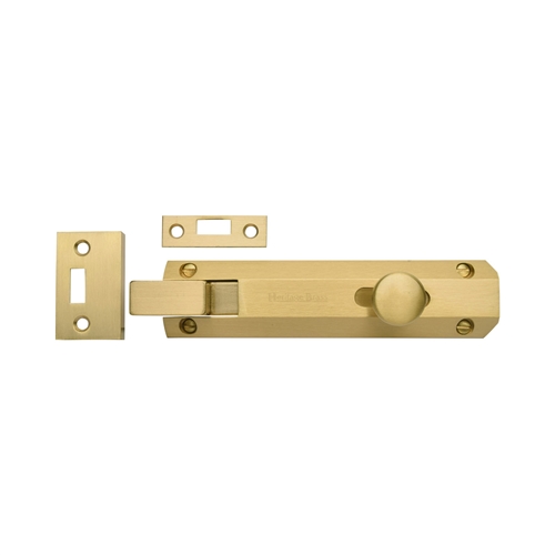Heritage Brass C1694 6-SB Door Bolt Necked Flat 6 Satin Brass finish