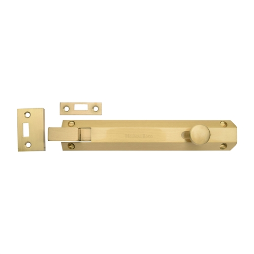 Heritage Brass C1694 8-SB Door Bolt Necked Flat 8 Satin Brass finish