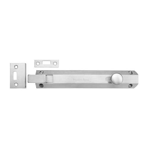 Heritage Brass C1694 8-SC Door Bolt Necked Flat 8 Satin Chrome finish
