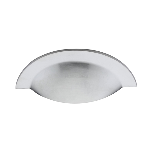Heritage Brass C1730-SC Drawer Cup Pull Crescent Design Satin Chrome finish