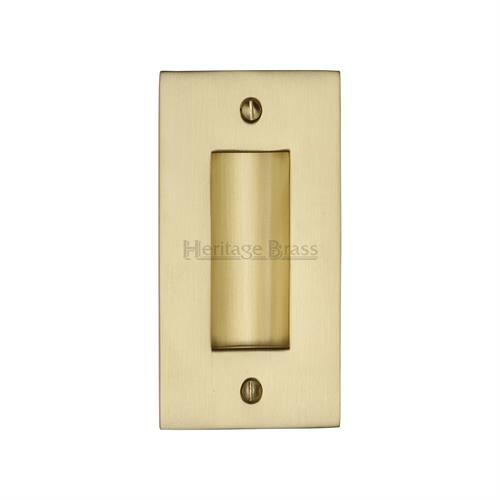 Heritage Brass C1820 4-SB Flush Pull Handle 4 Satin Brass finish