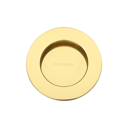 Heritage Brass C1835-PB Round Flush Pull Polished Brass finish