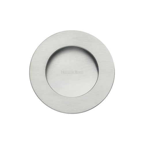Heritage Brass C1835-SC Round Flush Pull Satin Chrome finish