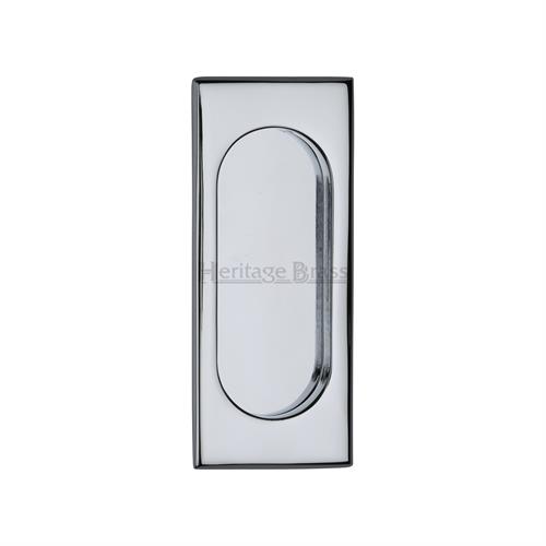 Heritage Brass C1850 105-PC Flush Pull Handle 105mm Polished Chrome Finish