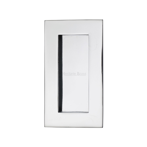 Heritage Brass C1855 105-PC Rectangular Flush Pull 105 x 58mm Polished Chrome finish
