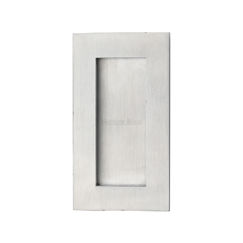 Heritage Brass C1855 105-SC Rectangular Flush Pull 105 x 58mm Satin Chrome finish