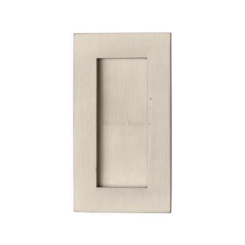 Heritage Brass C1855 105-SN Rectangular Flush Pull 105 x 58mm Satin Nickel finish