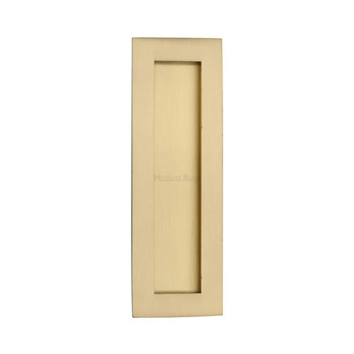Heritage Brass C1855 175-SB Rectangular Flush Pull 175 x 58mm Satin Brass finish