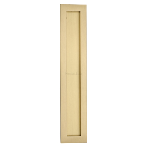 Heritage Brass C1855 300-SB Rectangular Flush Pull 300 x 58mm Satin Brass finish