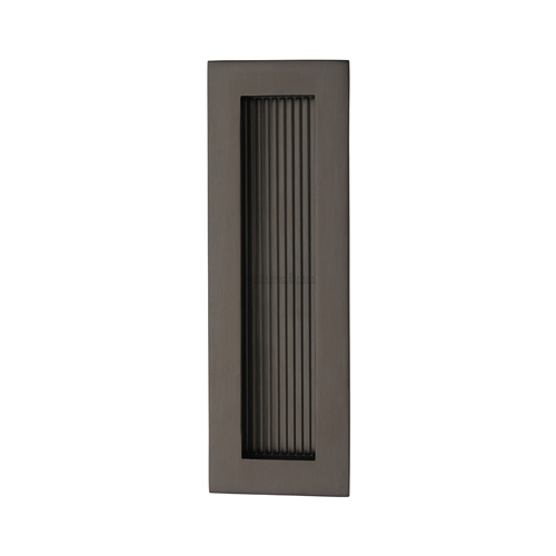 Heritage Brass C1865 175-MB Reeded  Rectangular Flush Pull 175 x 58mm Matt Bronze finish