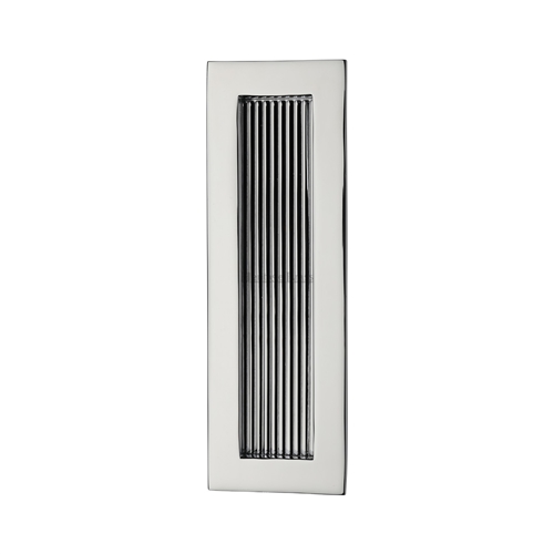 Heritage Brass C1865 175-PC Reeded  Rectangular Flush Pull 175 x 58mm Polished Chrome finish