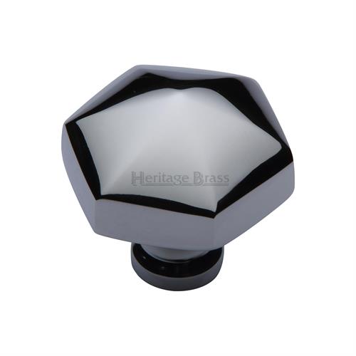 Heritage Brass C2238-PC Cabinet Knob Hexagon Design 32mm Polished Chrome finish