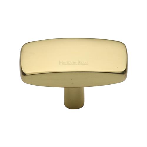 Heritage Brass C3384 47-PB Cabinet Knob Rectangular Design 47mm Polished Brass finish