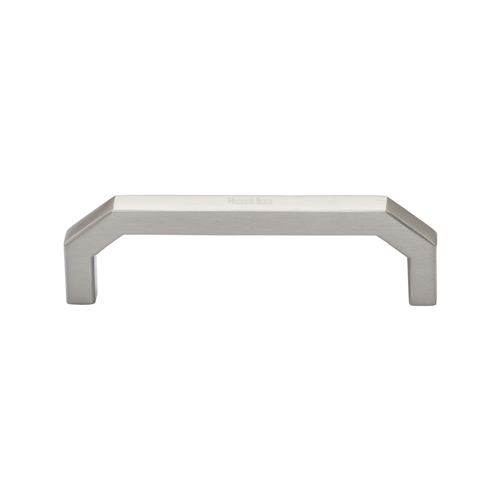 Heritage Brass Cabinet Pull Hex Angular Design 101mm CTC Satin Nickel