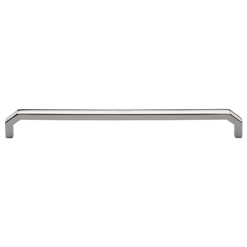Heritage Brass C3465 254-PNF Cabinet Pull Hex Angular Design 254mm CTC Polished Nickel Finish