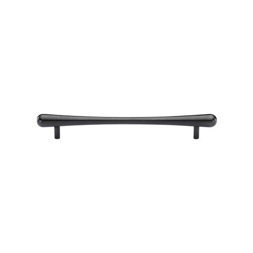 Heritage Brass Cabinet Pull T-Bar Raindrop Design 128mm CTC Matt Black