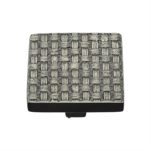 Heritage Brass C3631 38-AN Cabinet Knob Square Weave Design 38mm Aged Nickel finish