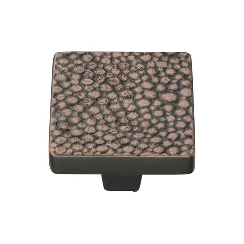 Heritage Brass C3653 32-AC Cabinet Knob Square Stingray Design 32mm Aged Copper finish