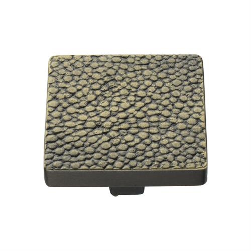 Heritage Brass C3653 38-AB Cabinet Knob Square Stingray Design 38mm Aged Brass finish