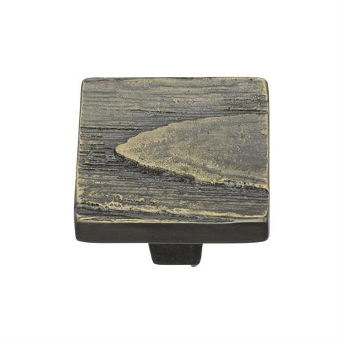 Heritage Brass C3664 32-AB Cabinet Knob Square Pine Design 32mm Aged Brass finish