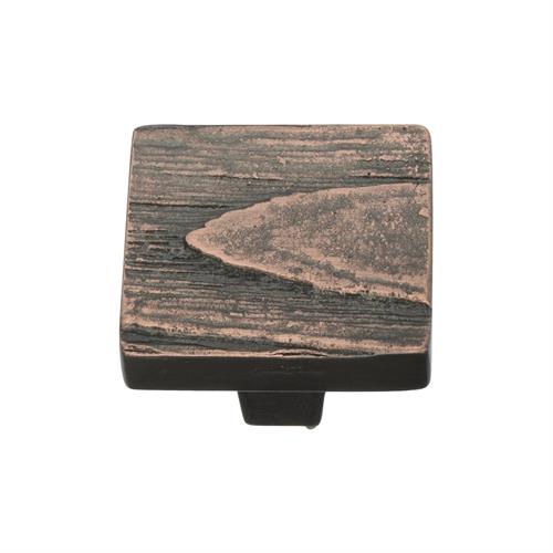 Heritage Brass C3664 32-AC Cabinet Knob Square Pine Design 32mm Aged Copper finish