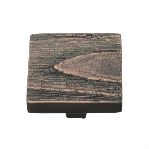 Heritage Brass C3664 38-AC Cabinet Knob Square Pine Design 38mm Aged Copper finish