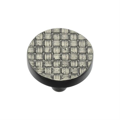 Heritage Brass C3675 32-AN Cabinet Knob Round Weave Design 32mm Aged Nickel finish