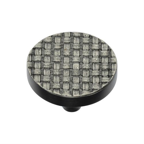 Heritage Brass C3675 38-AN Cabinet Knob Round Weave Design 38mm Aged Nickel finish